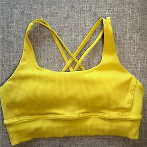Lululemon Energy Longline Ribbed Bra in color Soleil